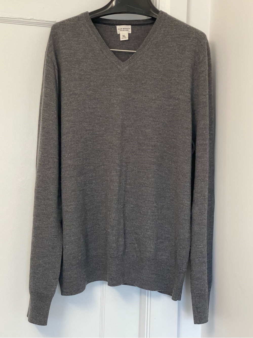 Club Monaco Charcoal Gray V-Neck Sweater